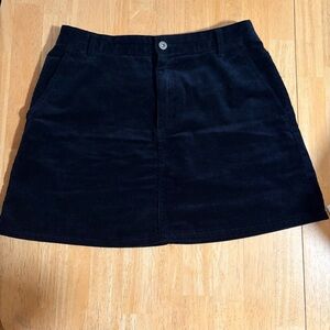 Uniqlo Navy Mini Corduroy Skirt